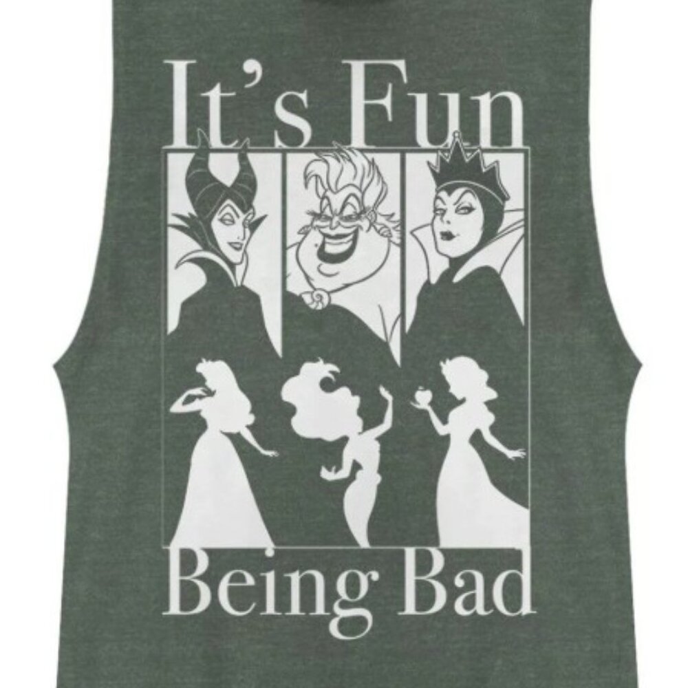 JUNIORS' DISNEY PRINCESS & VILLAIN TRIO MUSCLE TANK